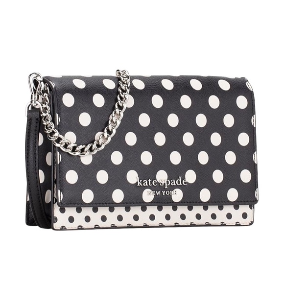 Kate Spade Black and White Polka Dot Crossbody Bag - Picture 3 of 14